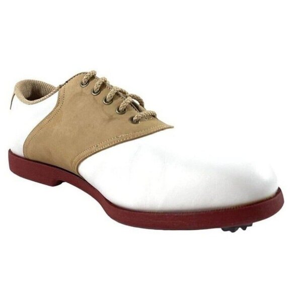 Footjoy FJ Women's SoftJoys Terrains White Brown Golf Shoes Size 8.5M 98308 - Picture 3 of 10
